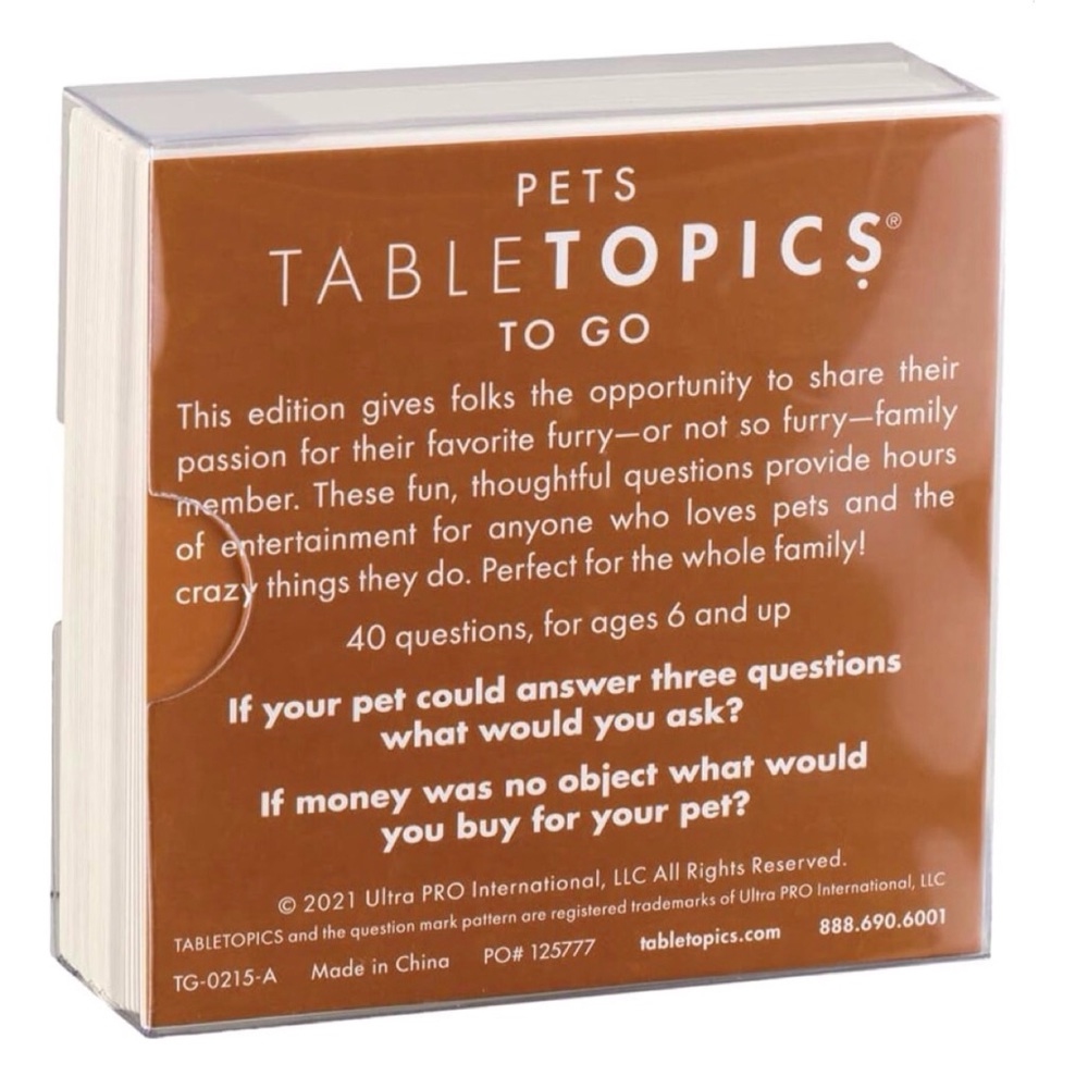 Table Topics to Go “Pets” (NWT) - Picture 2 of 8